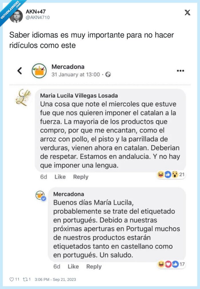 ridículos,importante,idiomas,portugués,catalán,mercadona