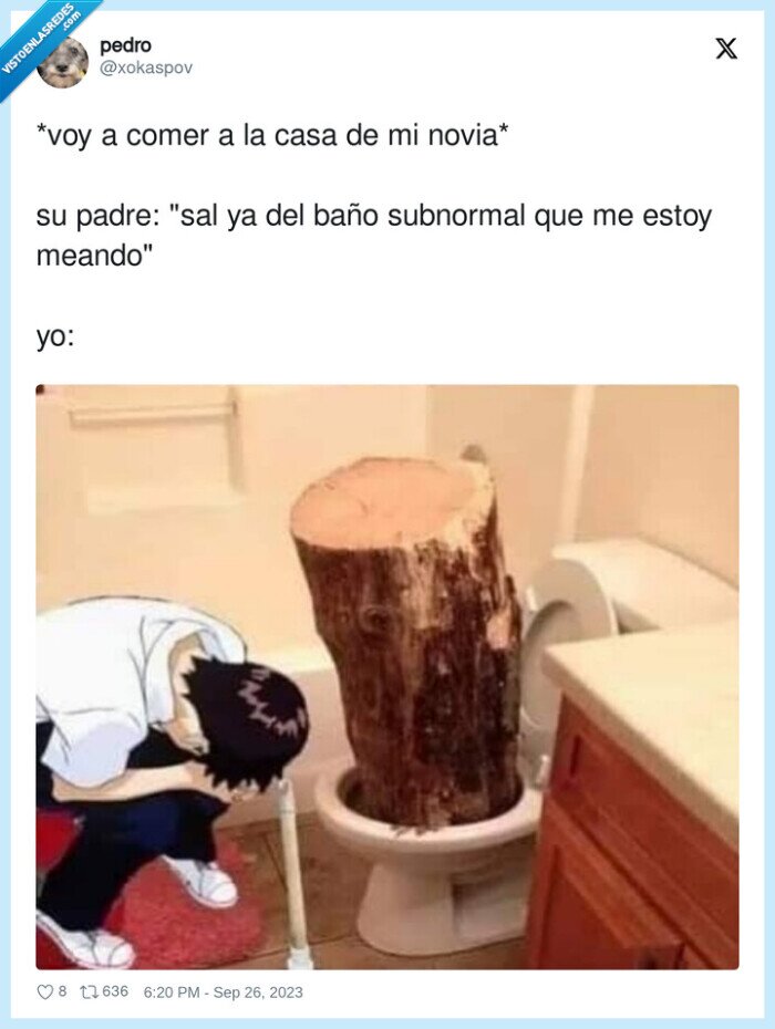 novia,caca,comer,padre,baño