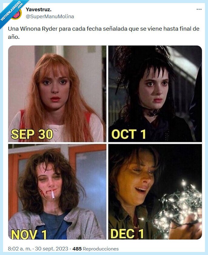 winona ryder,fechas,especiales