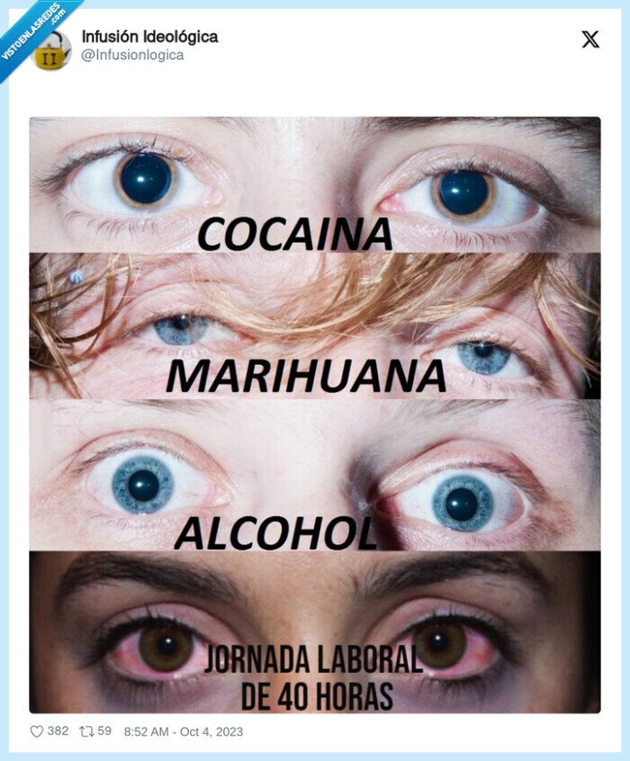 ojos,drogas,jornada laboral