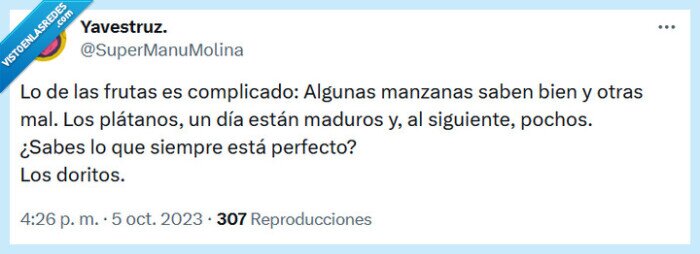 doritos,fruta,problema