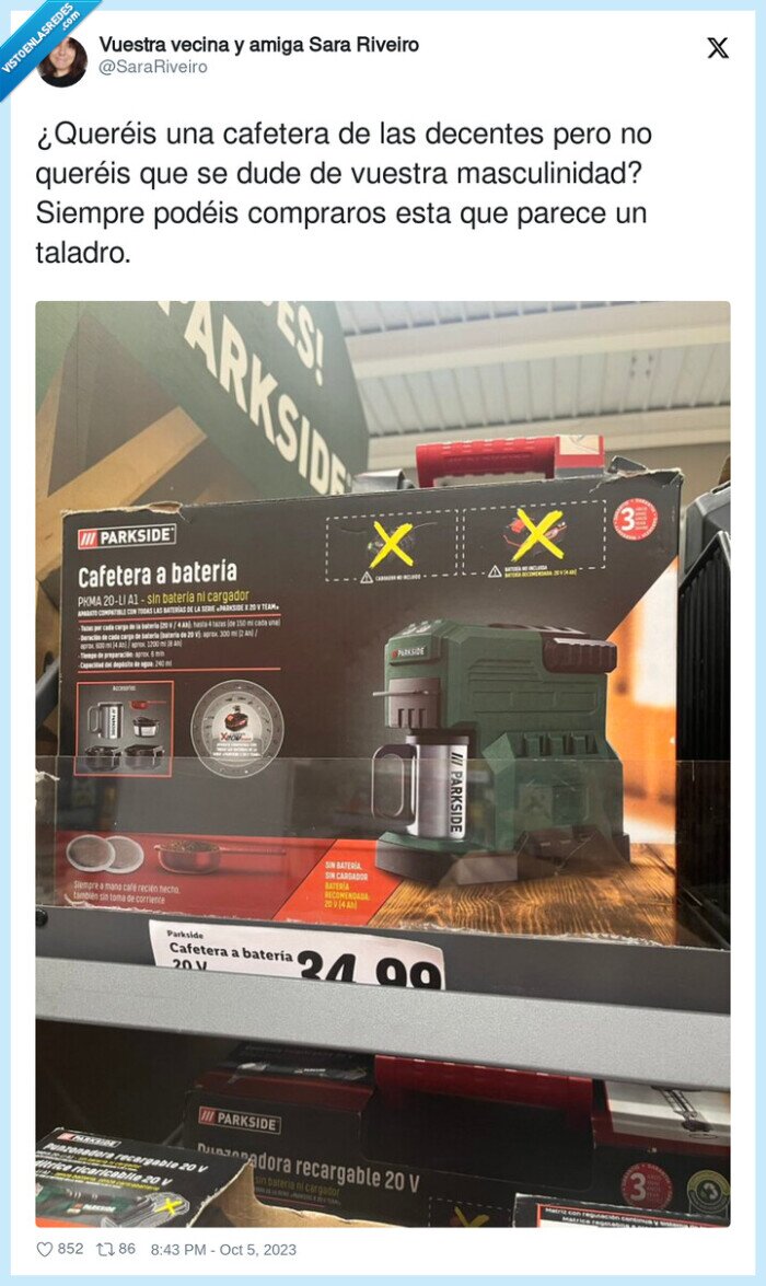 masculinidad,comprar,cafetera