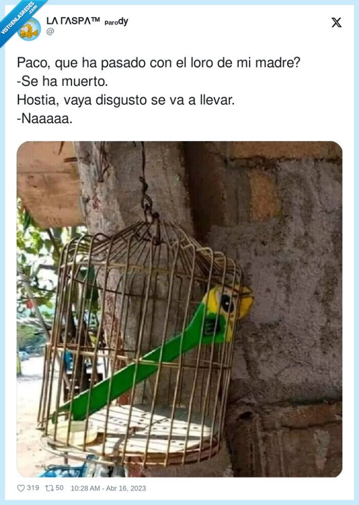 loro,llave stilson,jaula