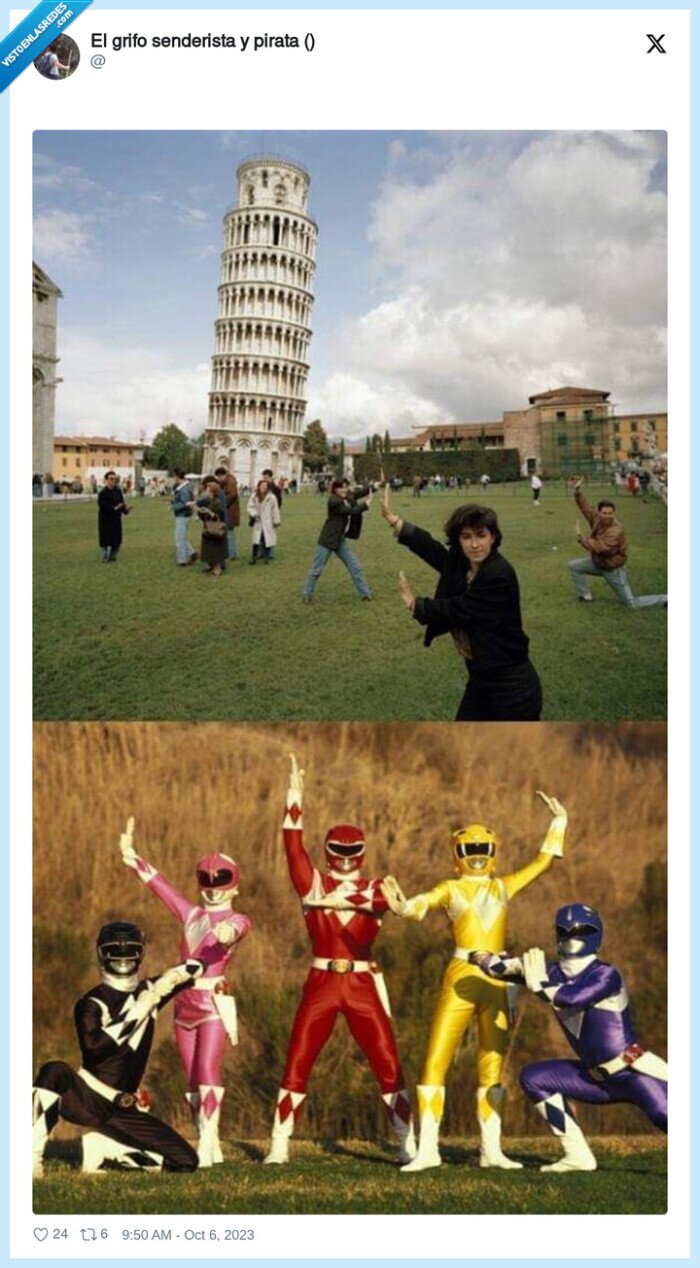 power rangers,torre de pisa