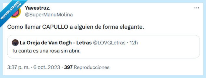 capullo,la oreja de van gogh,letra,elegante