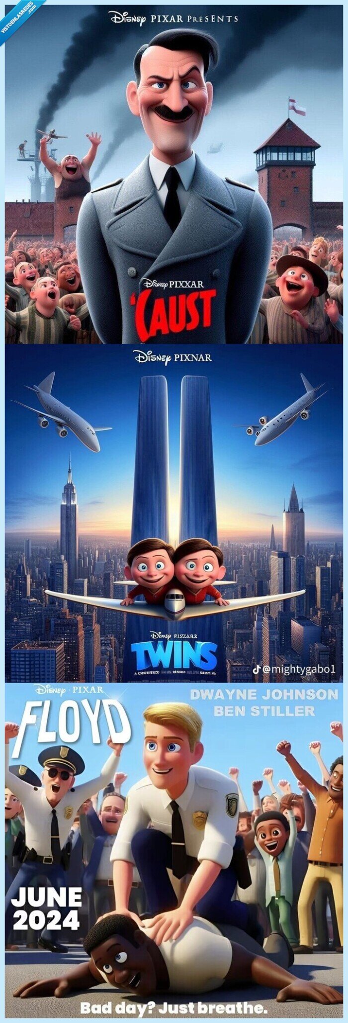 enloqueció,disney,ia,torres gemelas,holocausto,floyd