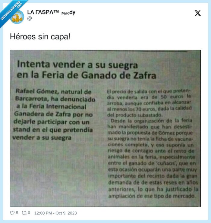 héroes,capa,suegra,feria