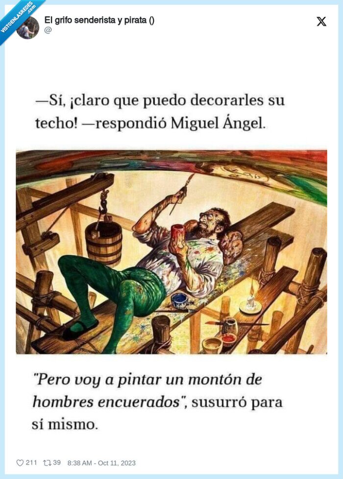 miguel angel,techo,pintar