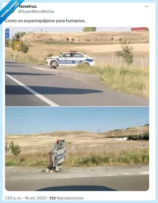 espantapájaros,policía,humanos