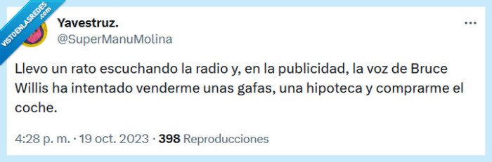 bruce willis,radio,voz,publicidad