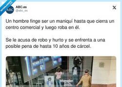 Enlace a Soy muy fan del señor fingiendo en el escaparate