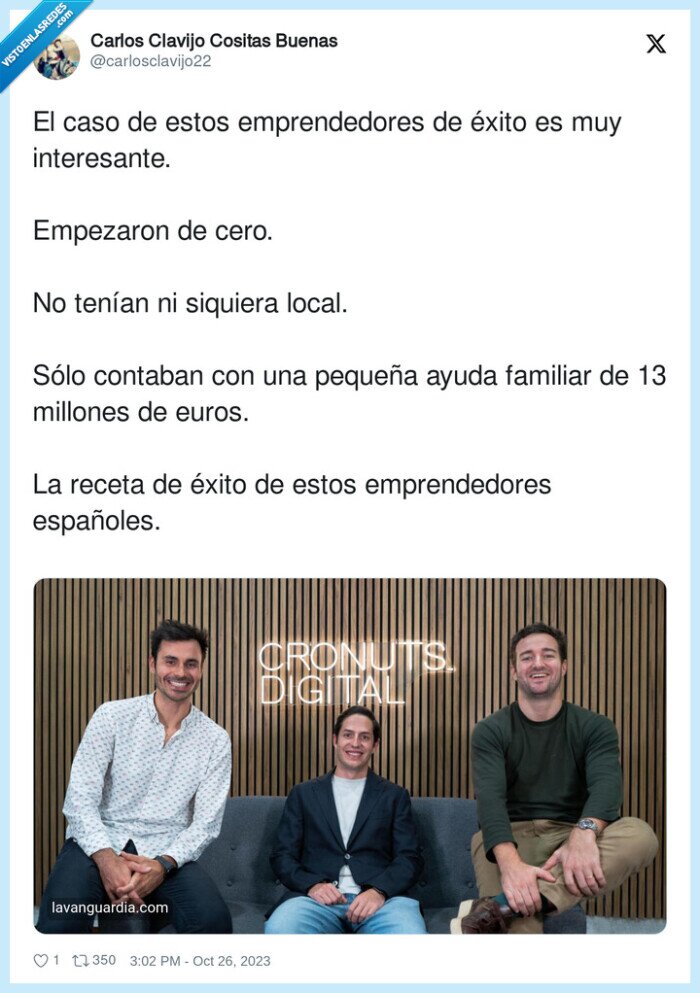 emprendedores,interesante,españoles,empezar,millones,cronuts digital