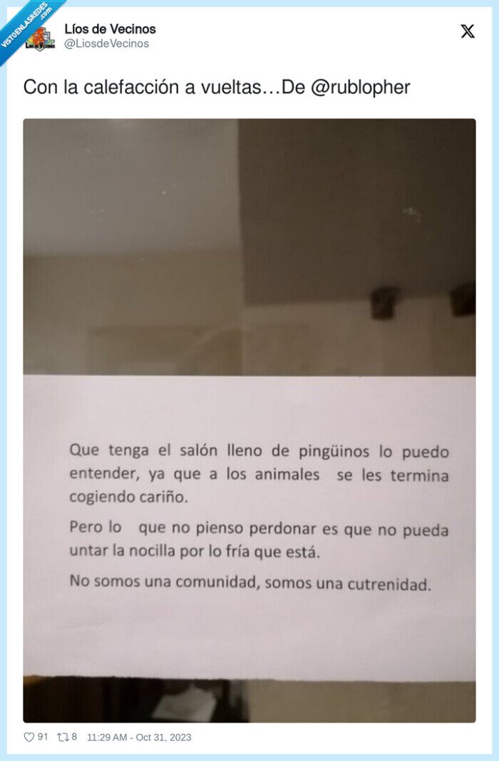 vecinos,cartel,calefacción