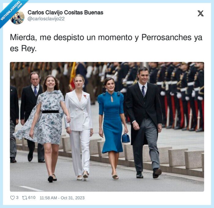 perrosanches,pedro sanchez,cambiazo,momento,rey