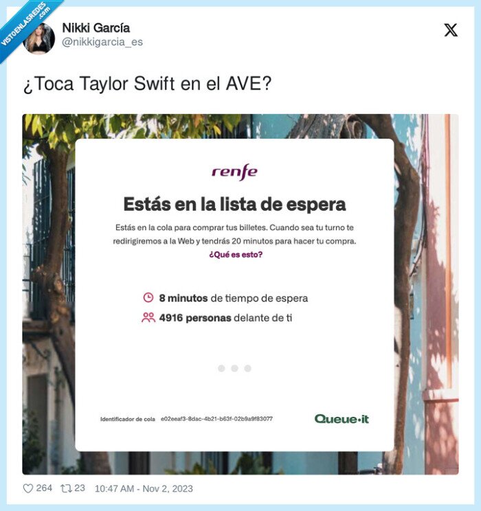 taylor swift,tocar,ave,renfe