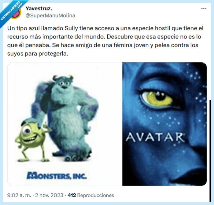 sully,azul,avatar,monstruos
