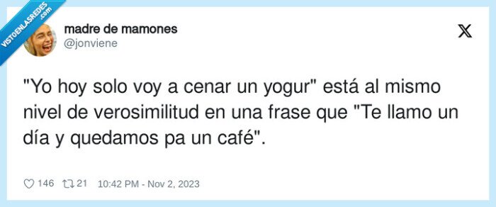 verosimilitud,quedar,cenar,yogur