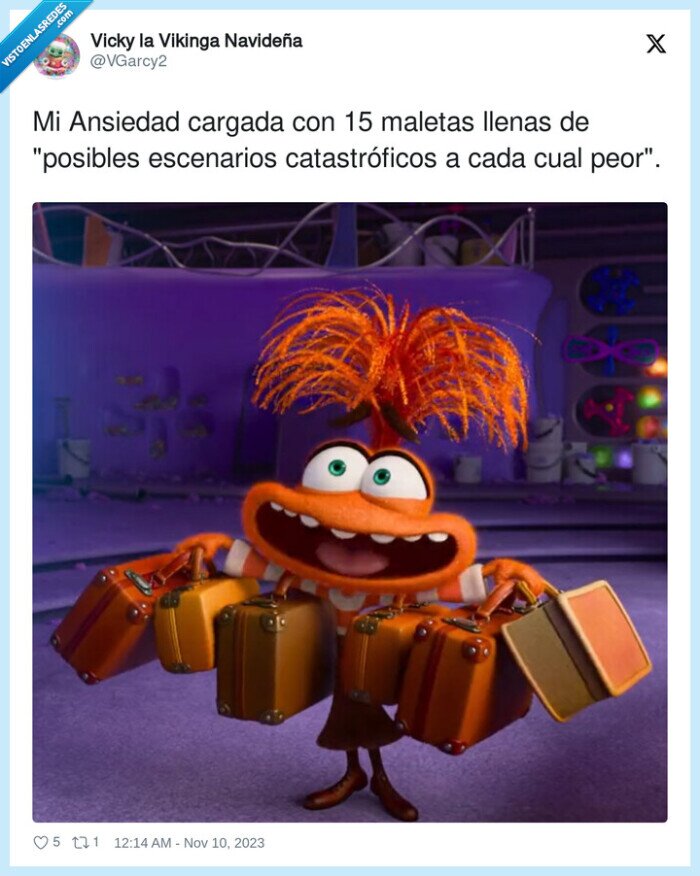 catastróficos,escenarios,ansiedad,inside out 2,cargada,maletas