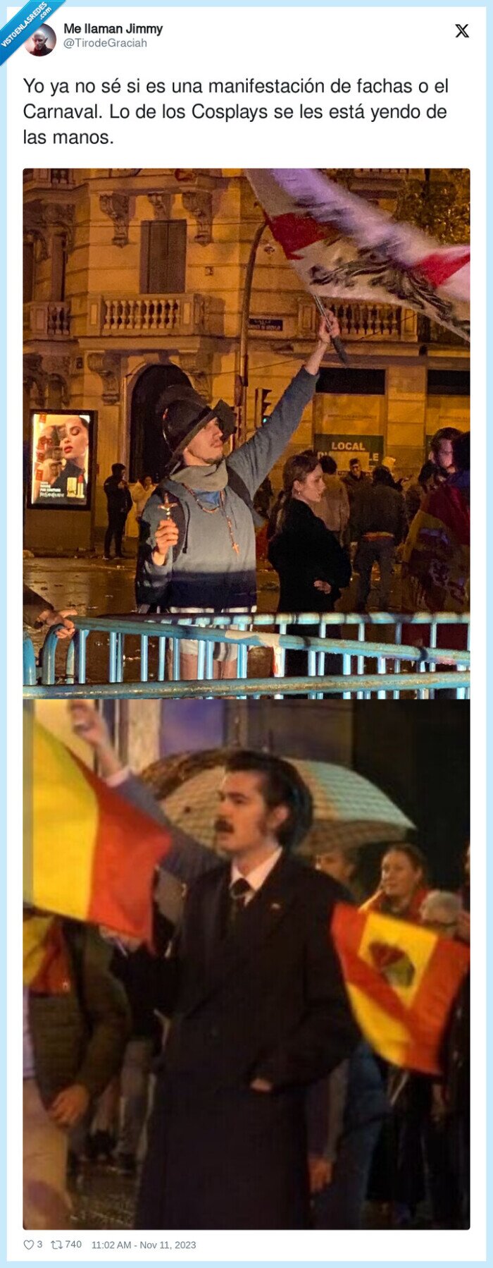 manifestación,carnaval,cosplays,fachas,ferraz,protestas