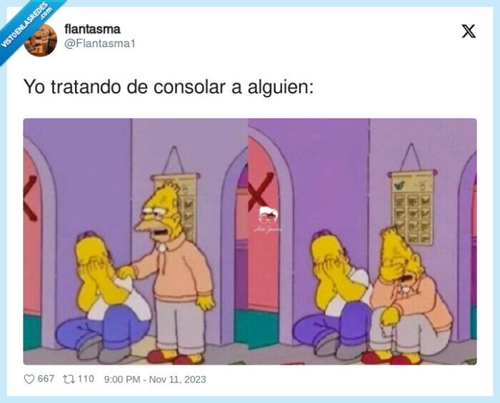 homer simpson,consolar,llorar