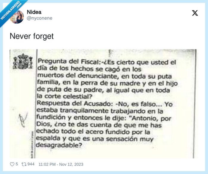 fiscal,pregunta,insultos,fundicion