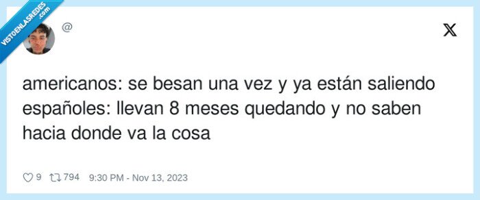 españoles,americanos,salir,quedar,relación