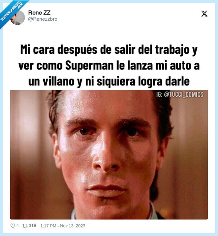 trabajo,superman,destrozar,coche