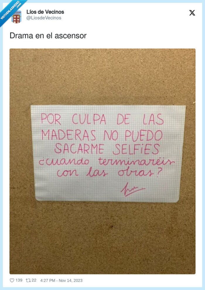 ascensor,drama,selfies,madera