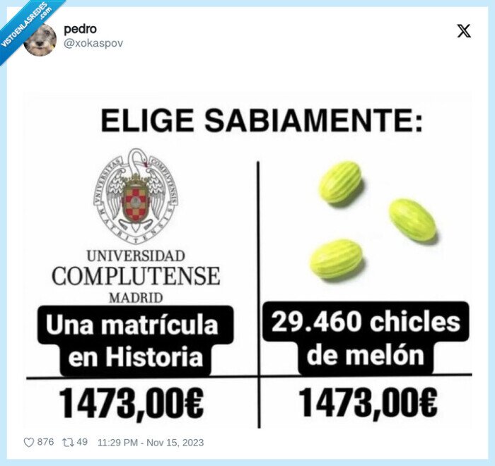 escoger,matricula,historia,melon,chicles