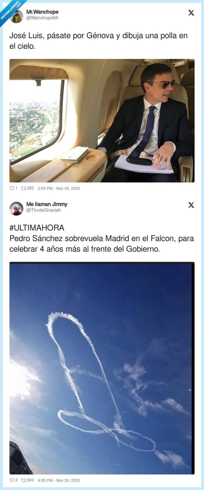 génova,dibuja,falcon,rabete,cielo,investidura,pedro sanchez