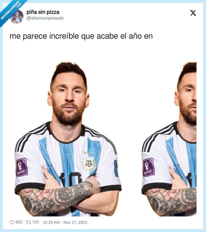increíble,acabar,año,messi