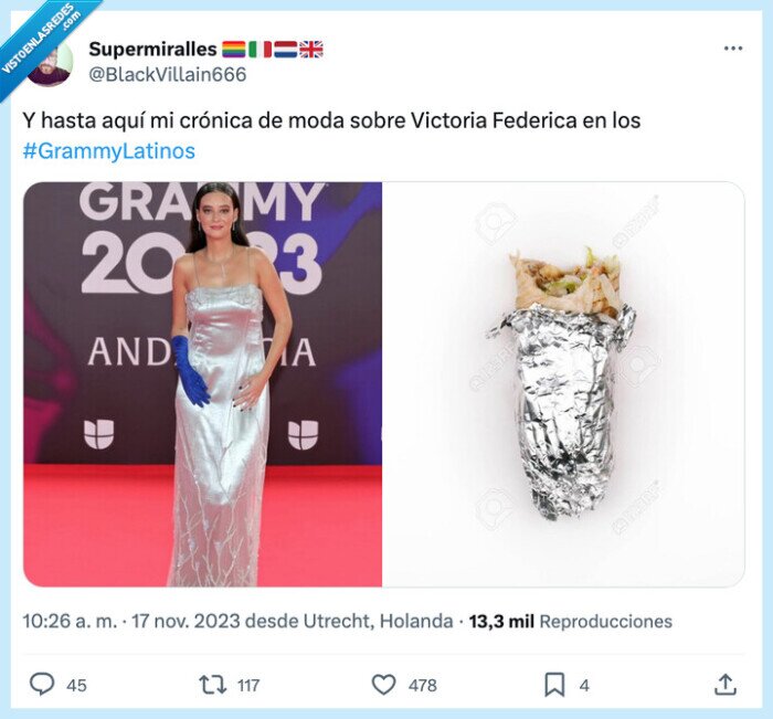 grammy latinos,victoria federica,vestido,kebab