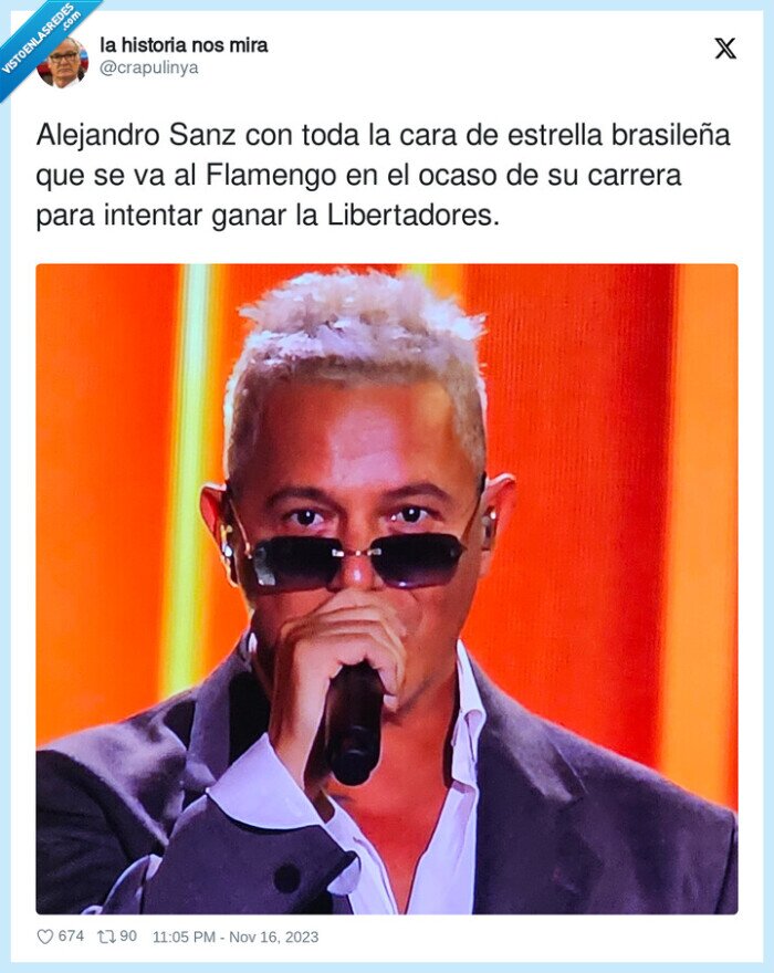 libertadores,brasileña,alejandro sanz,estrella,flamengo,grammys latinos