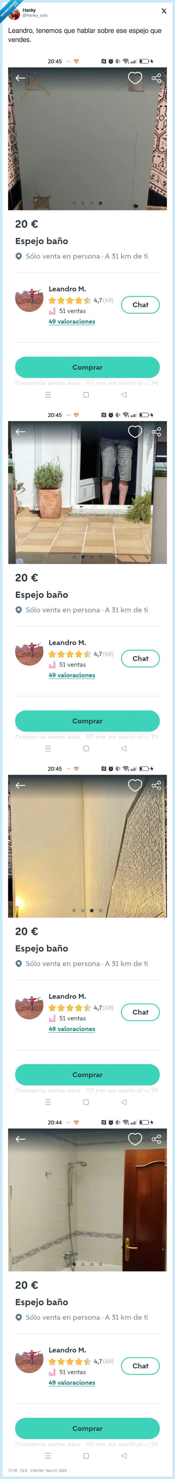 leandro,vender,espejo,wallapop