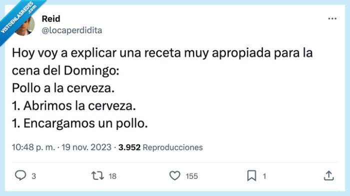 pollo,cerveza,encargar