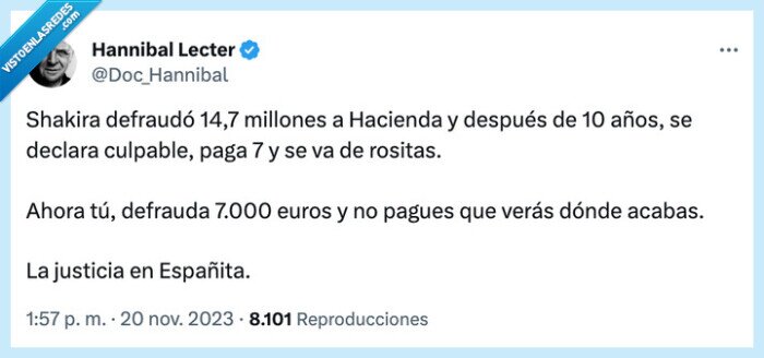 shakira,hacienda,defraudar,vergüenza,asco de pava