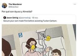 Enlace a Ayuso y Almeida en las instrucciones del avión, por @MrJerikor