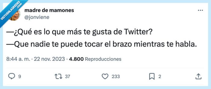 tocar,hablar,brazo,coger