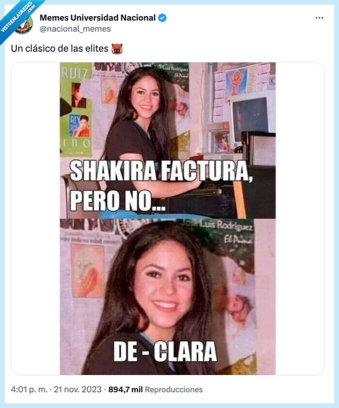 shakira,hacienda,declarar