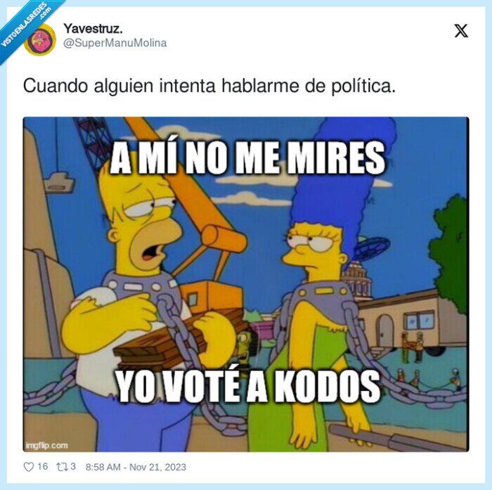 política,hablar,kodos,votar,homer