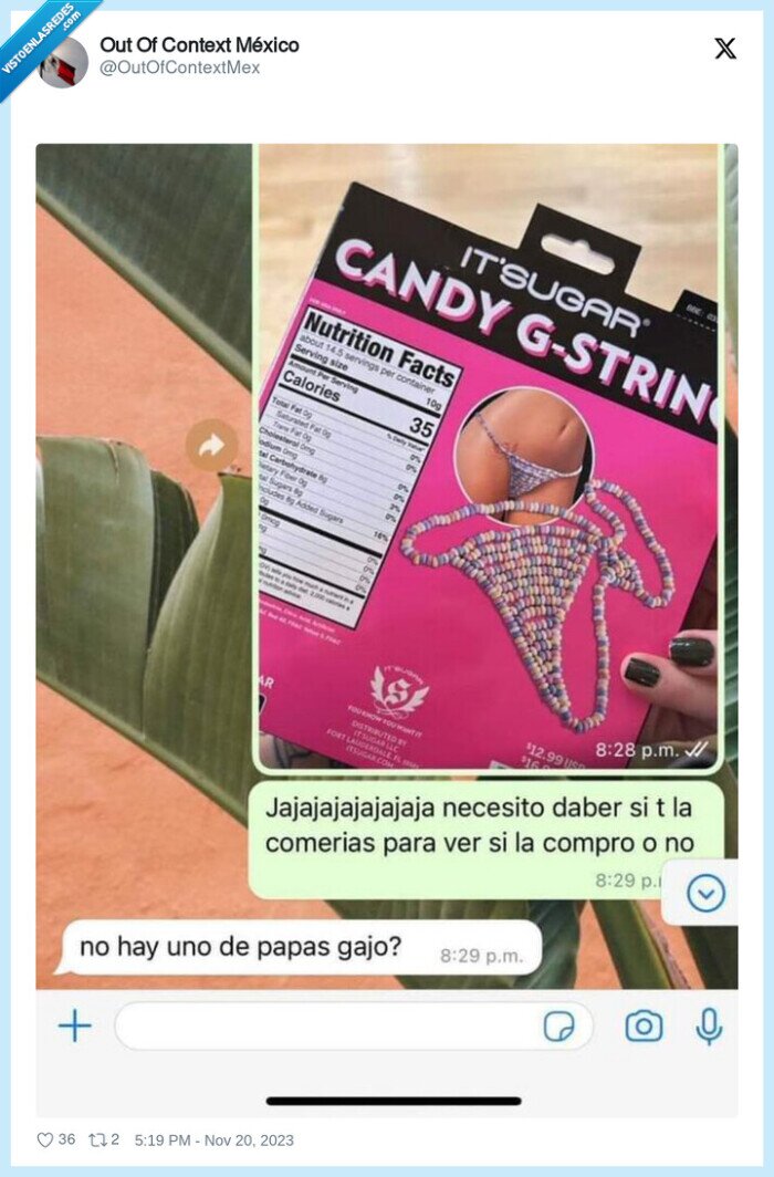 patatas gajo,necesitar,tanga,dulce,chucherias