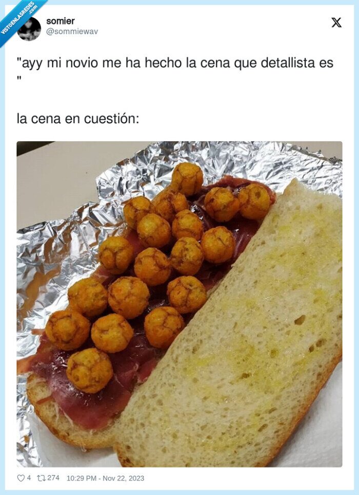 detallista,novio,bocadillo,cena,pelotazos