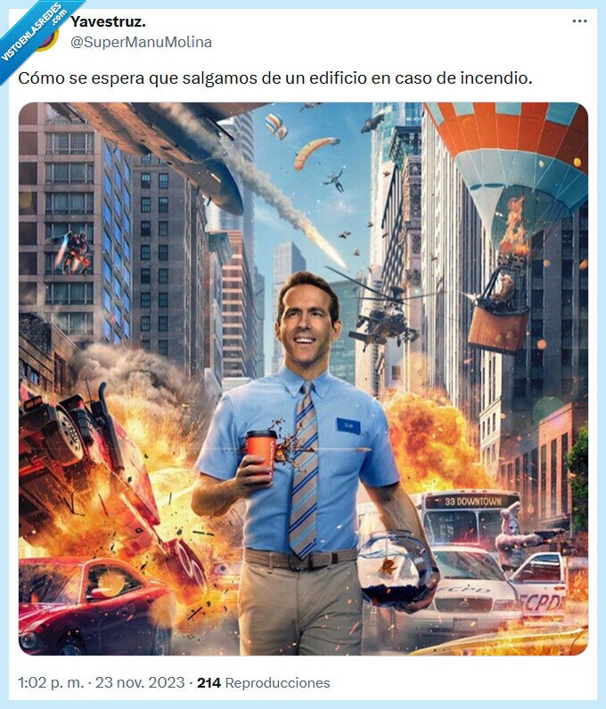 incendio,salir,free guy