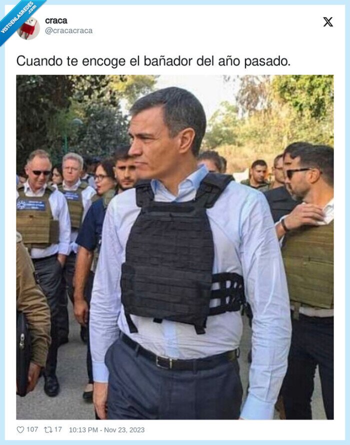 chaleco,pequeño,pedro sanchez