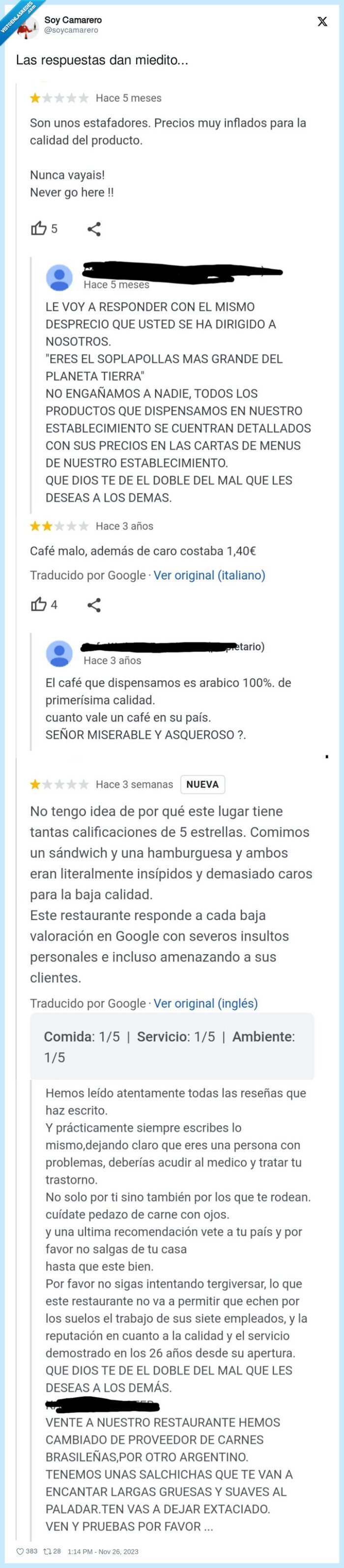 respuestas,miedito,reviews,bar,restaurante