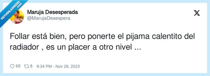 calentito,radiador,pijama,placer