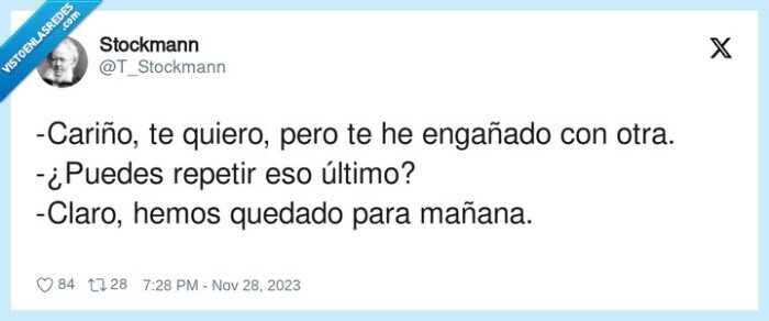 engañar,cariño,repetir,último,quedar