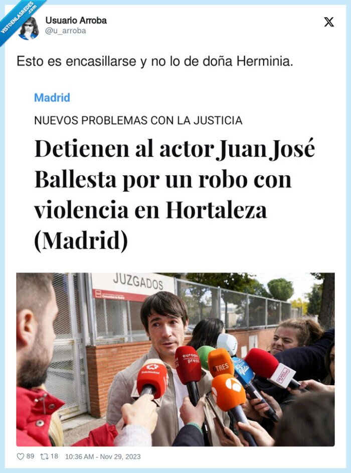 juan jose ballesta,detenido,robo,violencia