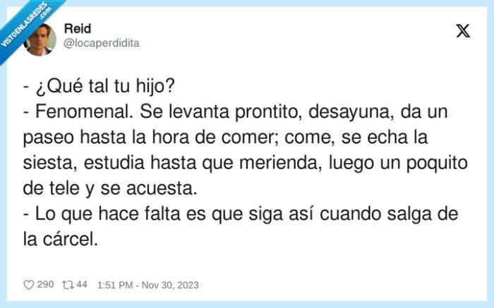 fenomenal,prontito,desayunar,merienda,cárcel,estudia