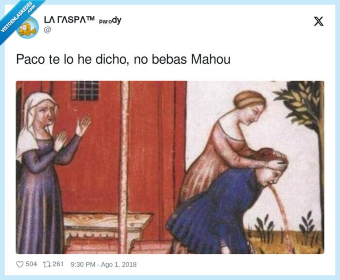 beber,potar,vomitar,mahou